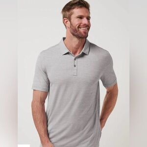 Travis Mathew Light Gray Heater Polo Free Passage Shirt Size XL New Sealed Bag